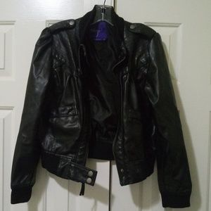 Black Faux Leather Jacket